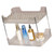 Desk Storage Rack Multipurpose Simple Light Luxury Double Layer Desktop Display Shelf for Home Bathroom Office Transparent Grey
