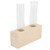 Test Tube Plant Vase Simple Tube Glass Vase Decoration Wooden Frame Hydroponic Plant Container Home Desktop DecorationDouble Tube