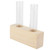 Test Tube Plant Vase Simple Tube Glass Vase Decoration Wooden Frame Hydroponic Plant Container Home Desktop DecorationDouble Tube