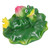 Cute Floating Lotus Leaf Frog Statue Synthetic Resin Ornament Art Craft for Home Outdoor Garden Pond Decor