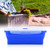 1200ml Rectangle Silicone Bento Box Collapsible Lunch Box Microwave Food Container (Dark Blue)