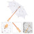 Bridal Lace Cotton Umbrella for Wedding Parties Dancing Photography Prop (White S)