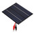 2W 12V Solar Panel with Clips Polycrystalline Silicon Solar Cell DIY Waterproof Camping Portable Power Solar Panel Compatible for Street Light Garden Lamp Fan Pump