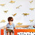 Dinosaur Novel Wall Stickers Bedroom Living Room Backdrop Wall Decoration(Golden)