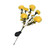 Solar Flower Lights LED Carnation Shaped Waterproof Decorative Light for Outdoor Garden Yard Lawn Yellow