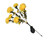 Solar Flower Lights LED Carnation Shaped Waterproof Decorative Light for Outdoor Garden Yard Lawn Yellow