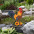 Home Courtyard Garden Decoration Outdoor Decorative Rooster Model Statue Sculpture Art Craft OrnamentRed Brown Small Rooster Model