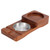 Rustic Wood Whiskey Glass Cup Tray Cigar Tray Slot Home Office DecorationSquare with Ashtray