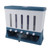 Wall Mounted Rice Dispenser Box 5 Compartment Large Capacity Cereal Rice Grains Separate Storage Box Rice Bucket Container Dark Blue