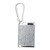 Portable Ashtray with Keychain Aluminum Alloy Pocket Cigarette Ash Box Case Embossed Pattern Silver