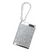 Portable Ashtray with Keychain Aluminum Alloy Pocket Cigarette Ash Box Case Embossed Pattern Silver