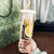 Travel Water Bottle 700ml Juices Separation Nontoxic Portable Foldable Straw Thickened PC Water Bottle StrawWhite 700ml