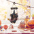Lifelike Hanging Flying Witch with Broom Decor Ornament Door Decoration for Halloween (Gray)