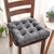 Dining Chair Cushion Square Seat Pad for Tatami Student Dormitory Home Bay Window Dark Gray 40x40cm