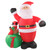 Inflatable Santa Elk Built in LED Weatherproof Fade Resistant Inflatable Christmas Decoration for Lawn Yard 100‑240V UK Plug