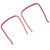 2pcs Curly Thick Hair Headband Invisible Hair Hoop Height Increasing Crown Sunglasses Headband for Men Women Square Red and Red