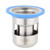 Stainless Steel Shower Floor Drain Bathroom Drainage Gully Core Thicken(Large304 Short)