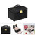 Three Layer Jewelry Storage Organizer Box PU Earring Necklace Display Case Cabinet Black​