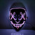 Halloween Light Up Mask PP Cold Light Ergonomic LED Scary Glowing Mask for Cosplay Pink
