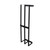 Towel Storage Rack Wall Mounted Black Iron Alloy 3 Bar Rolled Towel Holder for Bathroom