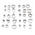 30Pcs Cookies Mold Stainless Steel Mini Geometric Pattern Exquisite Workmanship Biscuits Cutting Mold