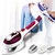 Handheld Steamer for Clothes, Hanging/Flat Garment Steamer and Portable Steam Iron with 2 Removable Brushes, for Home and Travel,Purple(US Plug)