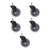 5 Pcs Chair Rotate Wheel 3in 360 Degree Noise Free Scratch Resistant Straight Chair Caster for Office