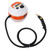 2500W Steam Cleaner High Temperature High Pressure 6 Speeds Portable Steam Cleaning Machine with 3 Brush Heads for Kitchen Bathroom White with Orange US Plug 110V