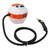 2500W Steam Cleaner High Temperature High Pressure 6 Speeds Portable Steam Cleaning Machine with 3 Brush Heads for Kitchen Bathroom White with Orange US Plug 110V