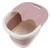 Foot Bath Tub Heightened Collapsible Portable Massage Function with Lid Foot Soaking Bucket for Home Pink