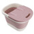 Foot Bath Tub Heightened Collapsible Portable Massage Function with Lid Foot Soaking Bucket for Home Pink