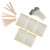 DIY 100Pcs Candle Making Kit 15cm Candle Wicks100Pcs Double Sided Wicks Stickers10Pcs Wood Wicks Holders(Yellow Bottom Sticker )