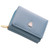 Women Wallets Square Cartoon Pu Leather Multi Card Slots ID Card Wallet Zipper Coin Purse for Girl Light Blue