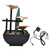 Wrought Iron Flowing Water Ornaments Fountain Feng Shui Ornaments for Home TV Cabinet Office DecorationUK Plug AC220-240V