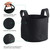 Black Plants Growing Bag Vegetable Flower Aeration Planting Pot Container (3 Gallon 20 x 25cm)