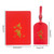 Luggage Tags and Passport Cover Set PU Leather Map Luggage Tags Suitcase Tags Passport Holder Travel Gift