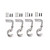 4PCS Curtain Rod Bracket Adjustable Heavy Duty Curtain Rod Wall Bracket Hooks with Installation Screws