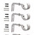 4PCS Curtain Rod Bracket Adjustable Heavy Duty Curtain Rod Wall Bracket Hooks with Installation Screws