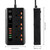Power Outlet with 5 USB, 3 Way No Surge Protection, Multiple Socket with Switch and Timing, 2500w , 10A, 2M Cable, Multiple Sockets for Smartphones and Tablets, Home and Office UK