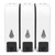 Wall Mount Soap Dispenser Bathroom Shower Shampoo Liquid Lotion Sanitizer 380ml*3