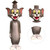 Cartoon Empty Bottle Toy Pressure Reduction Versatile Press Bottle Toy Ornament for Home Grey Cat Style
