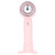 Hand Fan USB 2000mah Battery Charging Supercharged Blades Handheld Desktop Use Portable Rechargeable Fan for Travel Pink