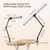 272LEDs Dimmable Desk Lamp with Clamp Double Swing Arm Architect Table Lights 4 Colors Temperature Brightness Adjustable with Remote Control Foldable Bendable Bracket for Home Office Daily Use
