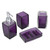 4Pcs/Set Acrylic Bathroom Accessory Set Toothbrush Soap Dish Holder for Kitchen Hotel Purple
