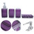 4Pcs/Set Acrylic Bathroom Accessory Set Toothbrush Soap Dish Holder for Kitchen Hotel Purple