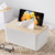 Removable Wood Cover Plastic Tissue Box Holder Storage Organizer for Home Car Office(Rectangle)
