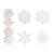 40 Pcs Glitter Snowflakes 10cm Christmas Tree Hanging Ornaments Christmas Home Decorations