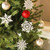 40 Pcs Glitter Snowflakes 10cm Christmas Tree Hanging Ornaments Christmas Home Decorations