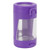 Glow Storage Jar with Grinder LED Waterproof Transparent Glass Seal Jar with 55mm Grinder for Outdoor Purple