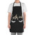 Eyelashes Gold Blocking Cooking Baking Apron for Home Kitchen Cafes Black
